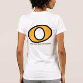 Orange und schwarz auf Weiß T-Shirt (Rückseite)