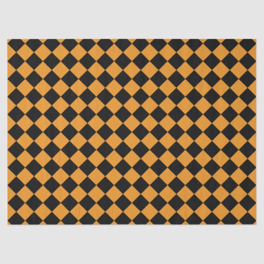 Orange und Schwarz-Decoupage des Prüfmusters Seidenpapier (Vorderseite)