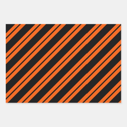 orange und schwarz geschenkpapier set (Vorderseite 3)
