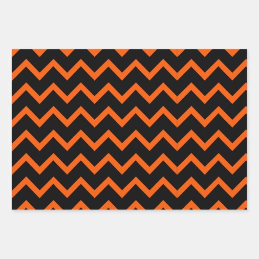 orange und schwarz geschenkpapier set (Vorderseite)