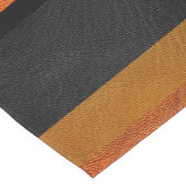 Orange und schwarz gestreiftes Leder im Herbst Kurzer Tischläufer (Ecke)