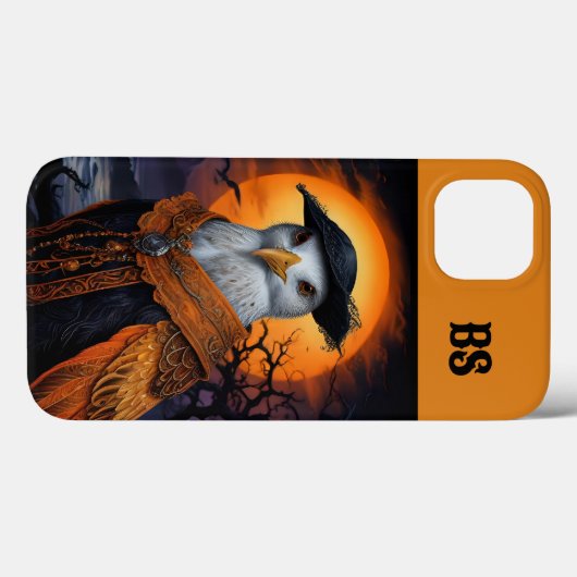 Orange und Schwarz-Gspookie-Halloween Case-Mate iPhone Hülle (Rückseite (Horizontal))