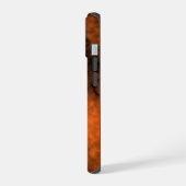 Orange und Schwarz iPhone 15 Hülle (Linke Seite)
