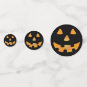 Orange und Schwarz, Jack o' Laternenfläche Konfetti (Rückseiten)