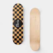 Orange und Schwarz - Karton mit personalisiertem N Skateboard (Vorderseite)