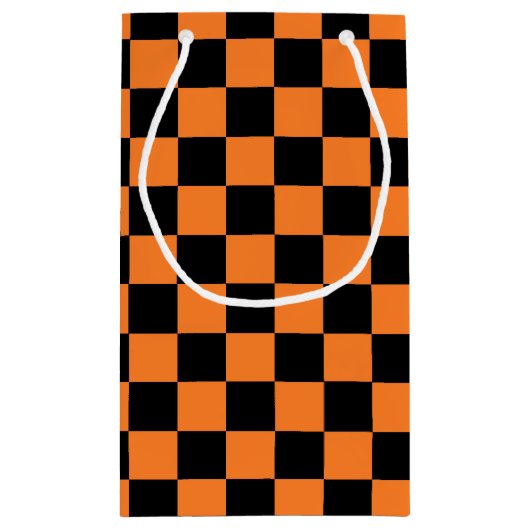 Orange und Schwarz Kleine Geschenktüte (Rückseite)