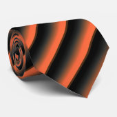 Orange und Schwarz Krawatte (Gerollt)