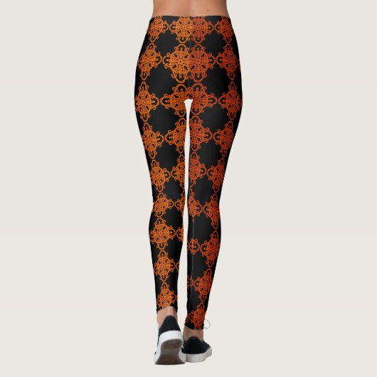 orange und schwarz leggings (Rückseite)