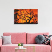 Orange und Schwarz Leinwanddruck (Insitu (Wohnzimmer))