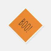 Orange und schwarz-minimalistisch-einfaches Hallow Serviette (Ecke)