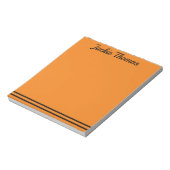 Orange und Schwarz Notepad Notizblock (Rotiert)