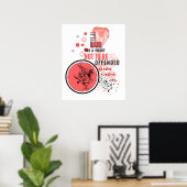 Orange und schwarz Offene Schlangen sarkastisches  Poster (Heimbüro)