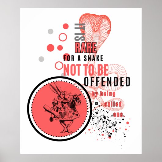 Orange und schwarz Offene Schlangen sarkastisches  Poster (Vorne)