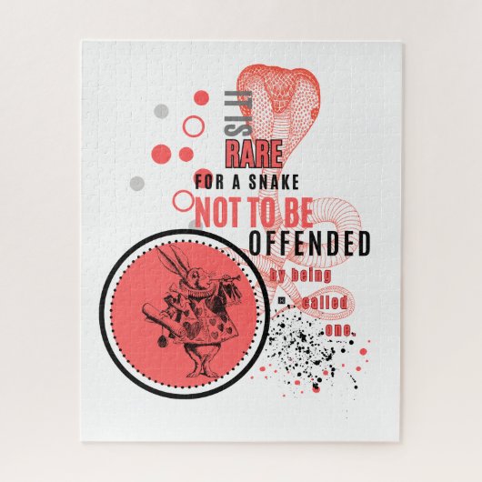 Orange und schwarz Offene Schlangen sarkastisches Puzzle (Vertikal)