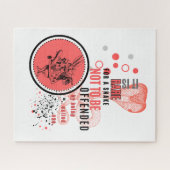 Orange und schwarz Offene Schlangen sarkastisches Puzzle (Horizontal)