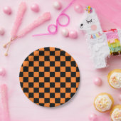 Orange und Schwarz Pappteller (Party)