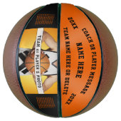 Orange und Schwarz, Personalisiert, Foto Basketbal Basketball (Vertikal)