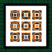 Orange und Schwarz Poster