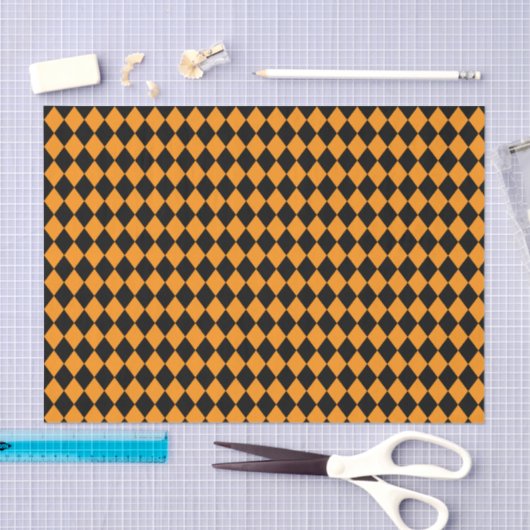 Orange und Schwarz Seidenpapier (Handwerk)