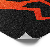 Orange und Schwarz tanzen Kokopelli Poster (Ecke)