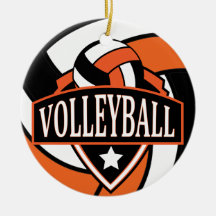 Orange und Schwarz-🏐-Volleyball-Logo