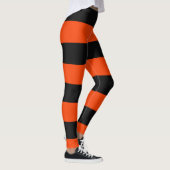 Orange- und Schwarz-Weiß-Streifen Leggings (Rechts)