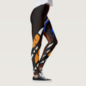 ORANGE- UND SCHWARZE ANFORDERUNGEN LEGGINGS (Rechts)