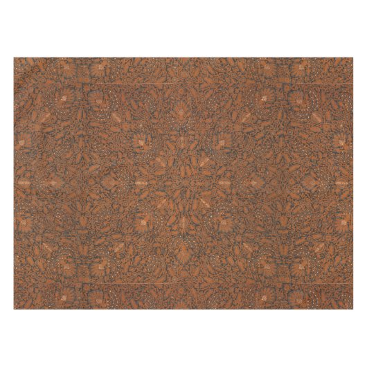 Orange und schwarze Batik Tischdecke (Vorderseite (Horizontal))