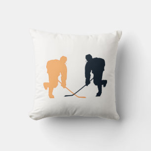 ORANGE UND SCHWARZE HOCKEY KISSEN