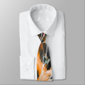Orange und Schwarze Neck Krawatte (Gebunden)