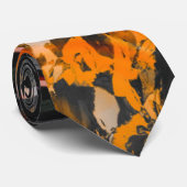 Orange und Schwarze Neck Krawatte (Gerollt)