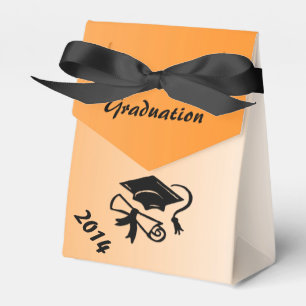 Orange und schwarze personalisierte Geschenkbox zu Geschenkschachtel