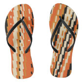 orange und schwarze Pixel Badesandalen (Fußbett)
