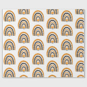 Orange und Schwarze Regenbogen Fledermäuse Weißes  Geschenkpapier (Flach)