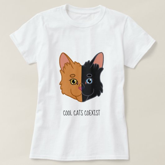 Orange und schwarze Schimären-Katze der niedliche T-Shirt (Design vorne)