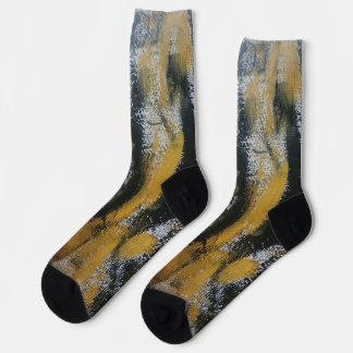 Orange- und schwarze Socken