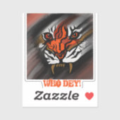 ORANGE- UND SCHWARZE STREIFEN AUFKLEBER (Blatt)