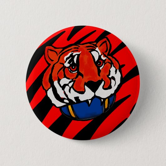 ORANGE- UND SCHWARZE STREIFEN BUTTON (Vorderseite)