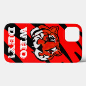 ORANGE- UND SCHWARZE STREIFEN Case-Mate iPhone HÜLLE (Rückseite (Horizontal))