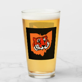 ORANGE- UND SCHWARZE STREIFEN GLAS