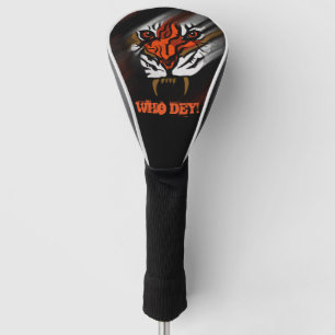 ORANGE- UND SCHWARZE STREIFEN GOLF HEADCOVER