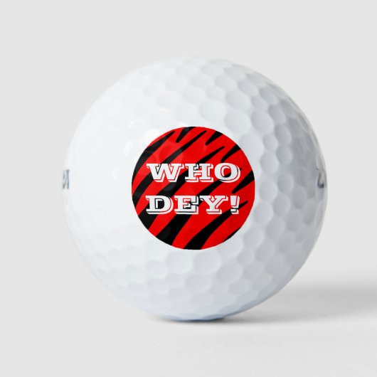 ORANGE- UND SCHWARZE STREIFEN GOLFBALL (Vorderseite)