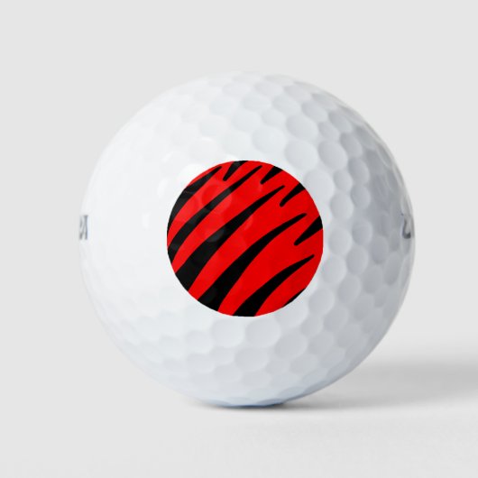 ORANGE- UND SCHWARZE STREIFEN GOLFBALL (Vorderseite)