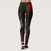 ORANGE- UND SCHWARZE STREIFEN LEGGINGS (Rückseite)