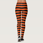 Orange und Schwarze Streifen Leggings (Rückseite)