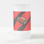 ORANGE- UND SCHWARZE STREIFEN MATTGLAS BIERGLAS (Mittel)