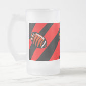 ORANGE- UND SCHWARZE STREIFEN MATTGLAS BIERGLAS (Links)