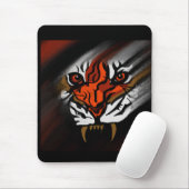 ORANGE- UND SCHWARZE STREIFEN MOUSEPAD (Mit Mouse)