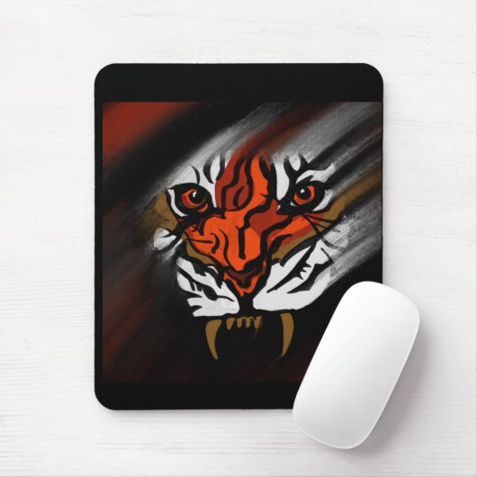 ORANGE- UND SCHWARZE STREIFEN MOUSEPAD (Mit Mouse)