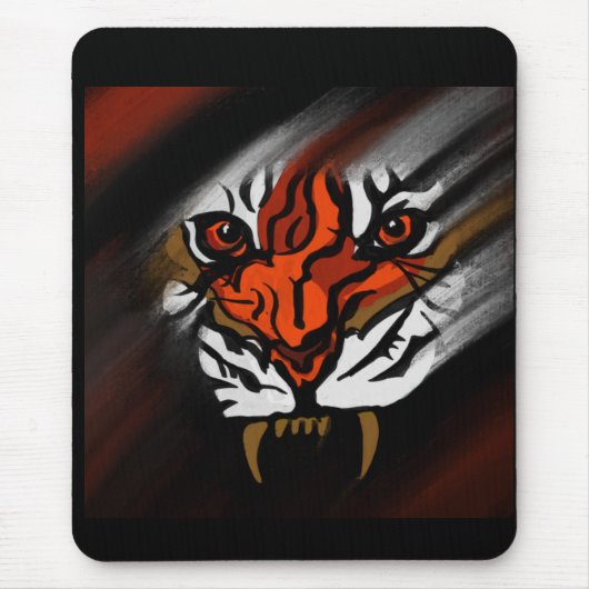 ORANGE- UND SCHWARZE STREIFEN MOUSEPAD (Vorne)